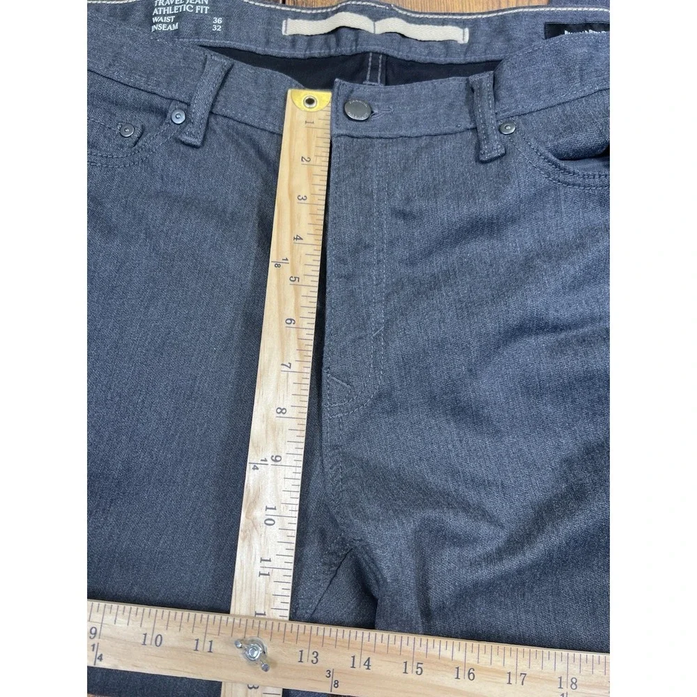 Banana Republic Travel Jean Athletic Fit Dark Grey Stretch 5-Pocket 36x32